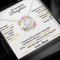 Daughter - Always Keep Me In Your Heart - Love Knot Necklace