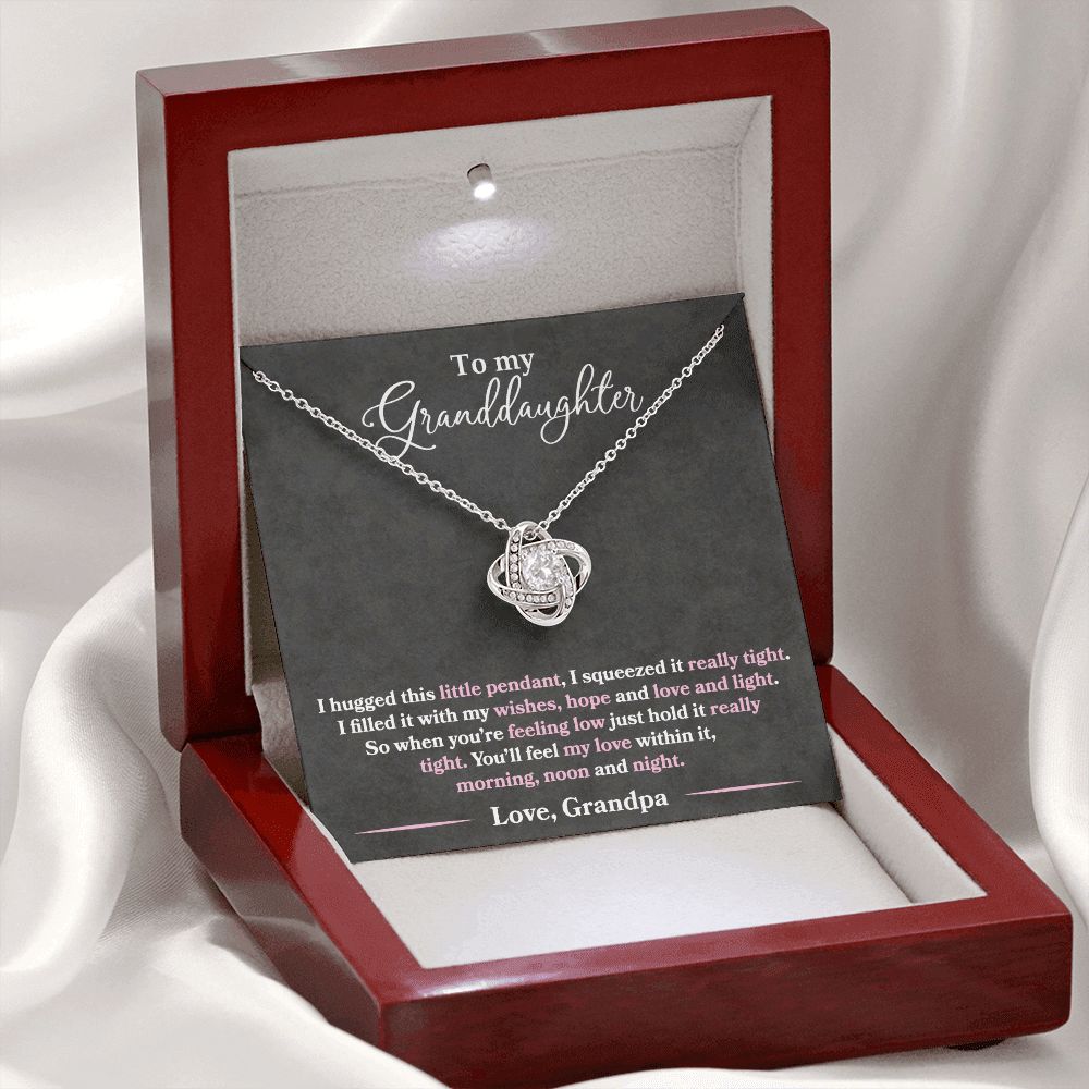 Granddaughter - I Hugged This Little Pendant - Love Grandpa