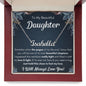 Name necklace to my beautiful daughter necklace from mom from dad mother and daughter necklaces birthday gifts for daughter adult daughter