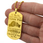 Son - I Believe in You - Love Mom - Engraved Dog Tag Necklace