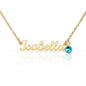 To My Mom - Name Necklace with Birthstone