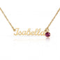 To My Mom - Name Necklace with Birthstone