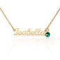 To My Mom - Name Necklace with Birthstone