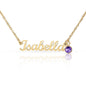 To My Mom - Name Necklace with Birthstone