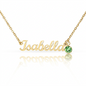 To My Mom - Name Necklace with Birthstone