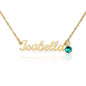 To My Mom - Name Necklace with Birthstone