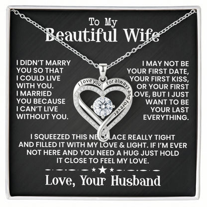 To My Beautiful Wife - Love You Always Necklace