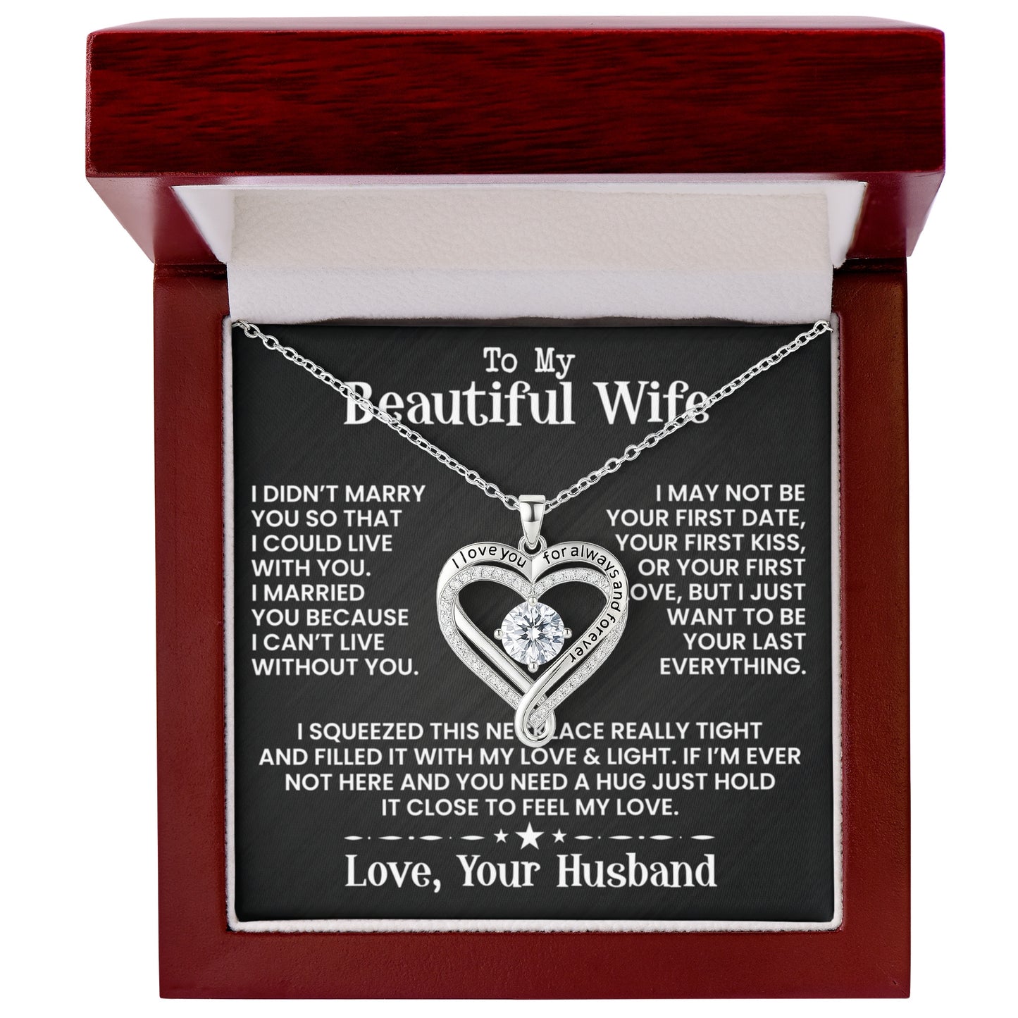 To My Beautiful Wife - Love You Always Necklace