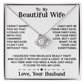To My Beautiful Wife - Necklace - INCLUDES FREE SHIPPING