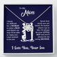 [Almost Sold Out]  Mom - I Love You - Necklace - Son - INCLUDES FREE SHIPPING
