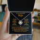 To My Beautiful Wife - You Are The Rhythm In My Heartbeat - Love Knot Necklace