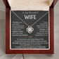 To My Beautiful Wife - Meeting You Was Fate - Love Knot Necklace - INCLUDES FREE SHIPPING