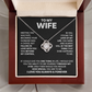 To My Wife - Love Of My Life - Love Knot Necklace - INCLUDES FREE SHIPPING