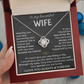 To My Beautiful Wife - Meeting You Was Fate - Love Knot Necklace - INCLUDES FREE SHIPPING