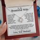 To My Beautiful Wife - Necklace - INCLUDES FREE SHIPPING