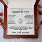 To My Beautiful Wife - Necklace - INCLUDES FREE SHIPPING