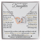 To My Lovely Daughter - Never Forget - Interlocking Hearts Necklace