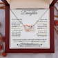 To My Lovely Daughter - Never Forget - Interlocking Hearts Necklace