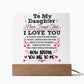 Daughter - Never Forget - Square Acrylic Plaque