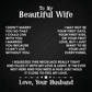 To My Beautiful Wife - Rose and Love knot Necklace Gift Set - INCLUDES FREE SHIPPING