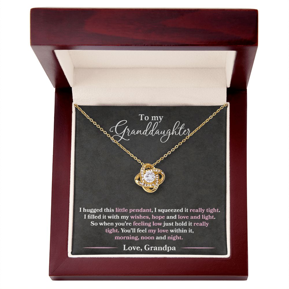Granddaughter - I Hugged This Little Pendant - Love Grandpa