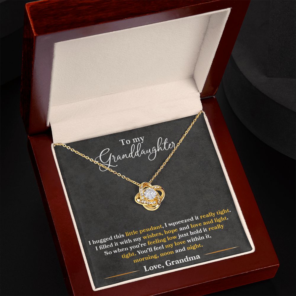 Granddaughter - I Hugged The Little Pendant - Love Grandma