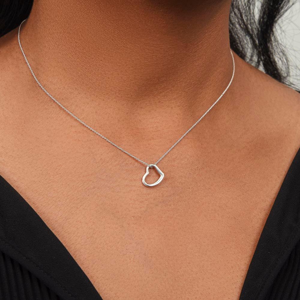 Daughter - Someday When The Pages Of My Life End - Delicate Heart Necklace